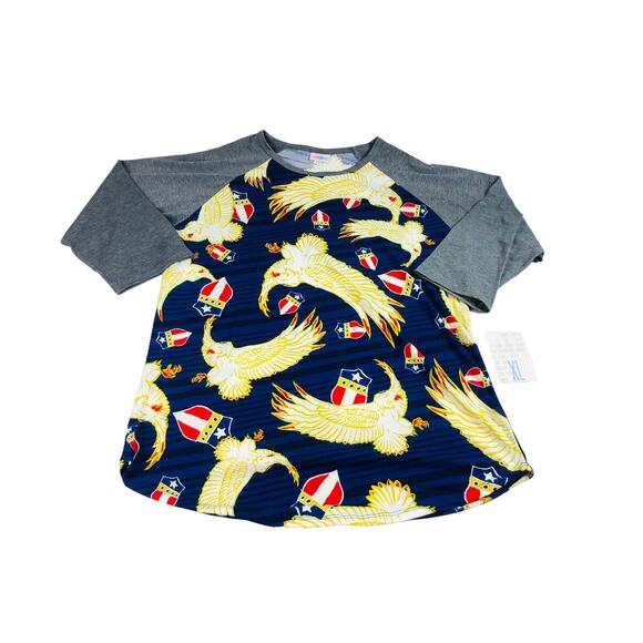 Lot of 2 Womens T-Shirts NWT Patriotic Red White Blue Flag Eagle Americana USA - Picture 8 of 13